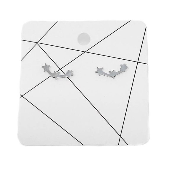 Triple star stainless steel stud earring - Picture 4 of 4